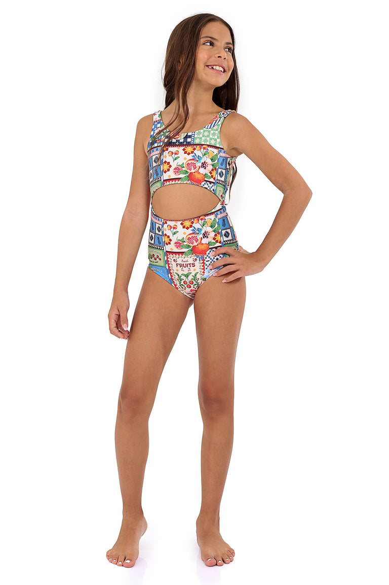Vestido de Baño Entero de Niña Amé - 1